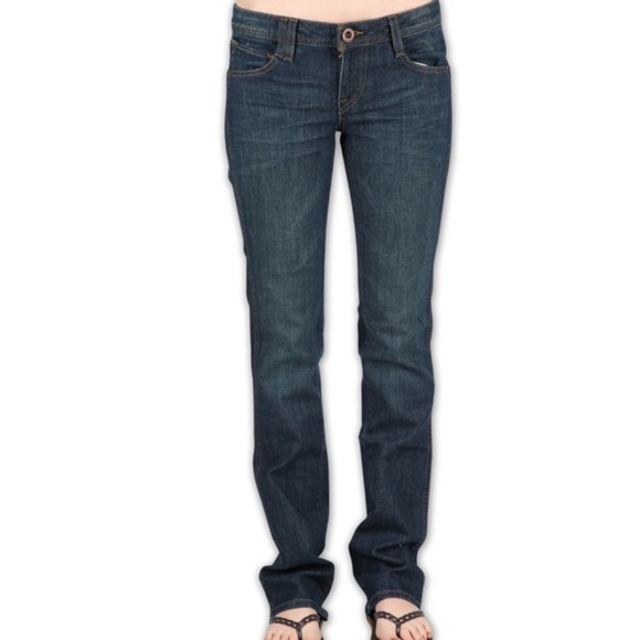 Volcom Dark Wash Reilly Skinny Jeans - Picture 1 of 8